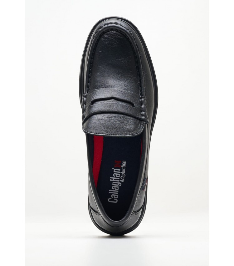 Men Moccasins 48113 Black Leather Callaghan