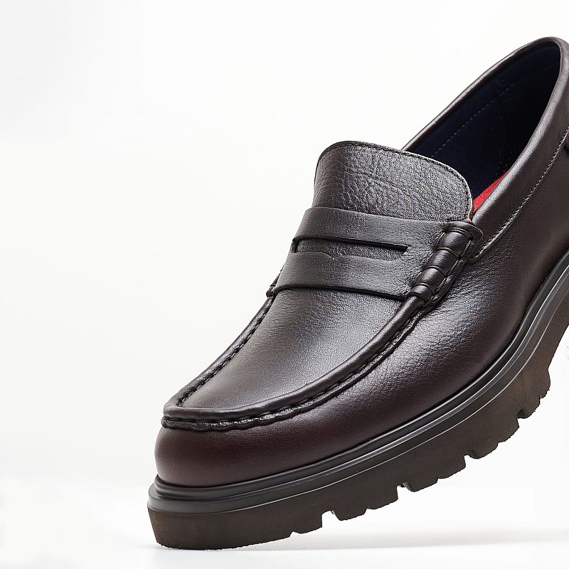 Men Moccasins 48113 Brown Leather Callaghan