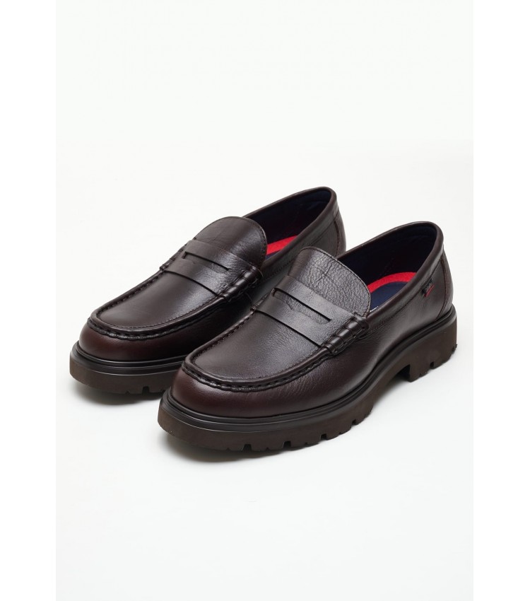 Men Moccasins 48113 Brown Leather Callaghan