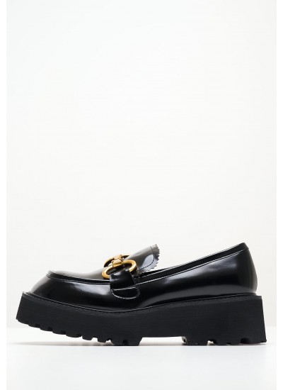 Women Moccasins Skooled.Platform Black Patent Leather Jeffrey Campbell