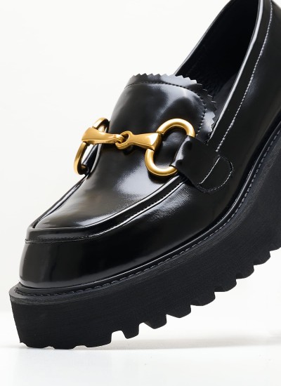 Women Moccasins Skooled.Platform Black Patent Leather Jeffrey Campbell