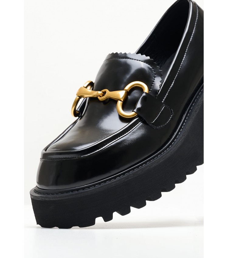 Women Moccasins Skooled.Platform Black Patent Leather Jeffrey Campbell