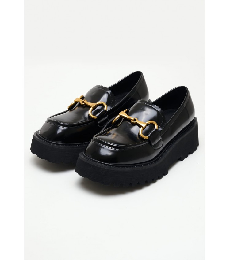 Women Moccasins Skooled.Platform Black Patent Leather Jeffrey Campbell