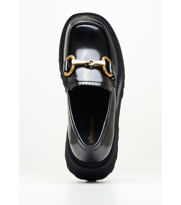 Women Moccasins Skooled.Platform Black Patent Leather Jeffrey Campbell