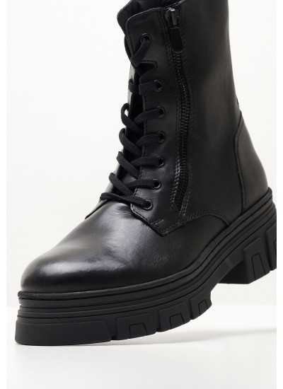 Women Boots 25261 Black Leather Marco Tozzi
