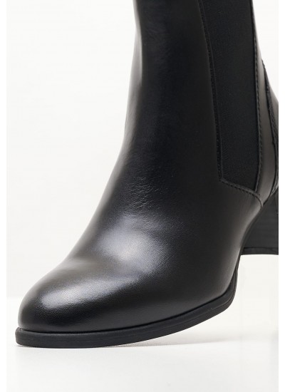 Women Boots 25306 Black Leather Marco Tozzi