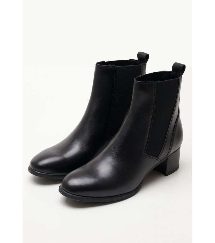 Women Boots 25306 Black Leather Marco Tozzi