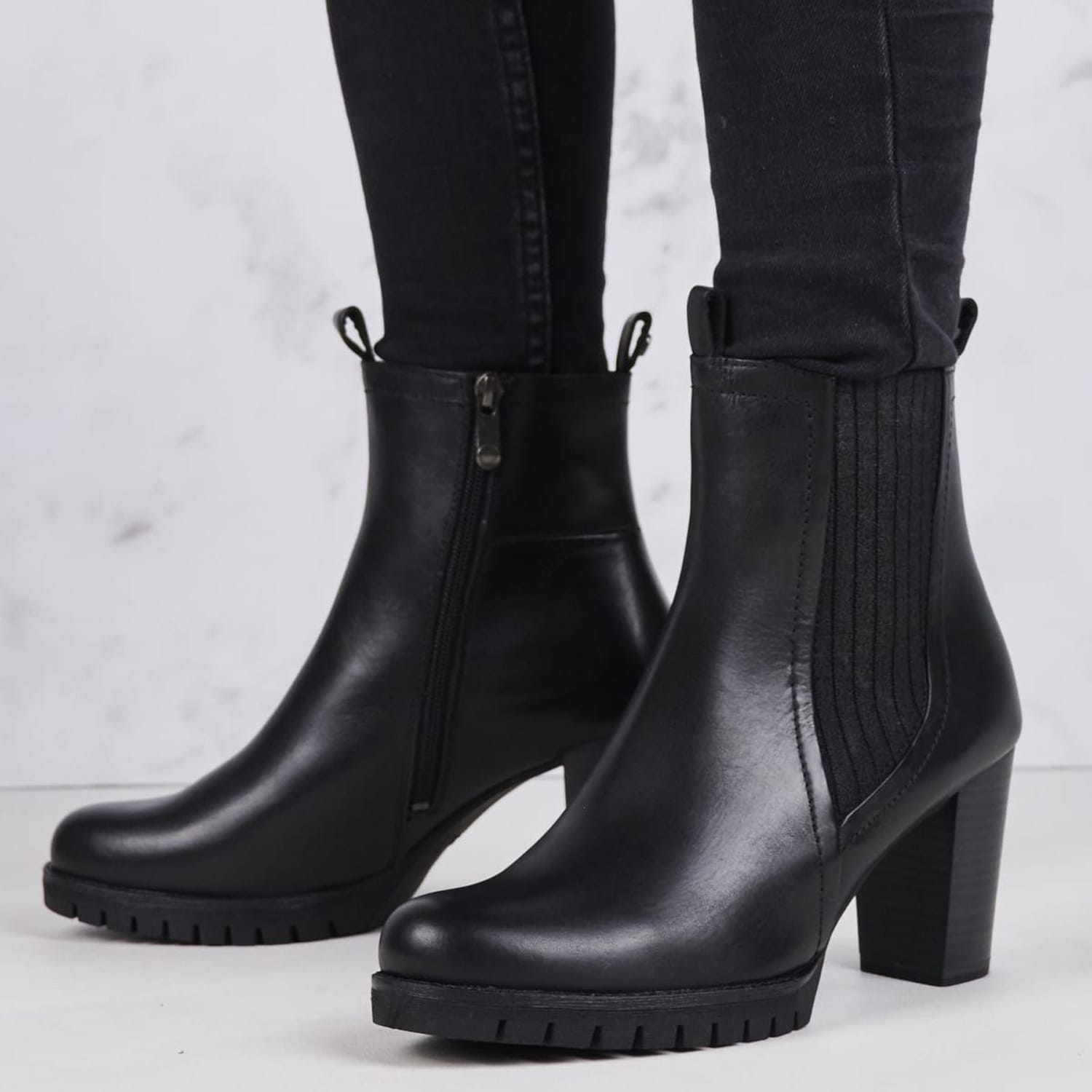 Women Boots 25447.24 Black Leather Marco Tozzi Women Boots 25447.24 Black Leather Marco Tozzi