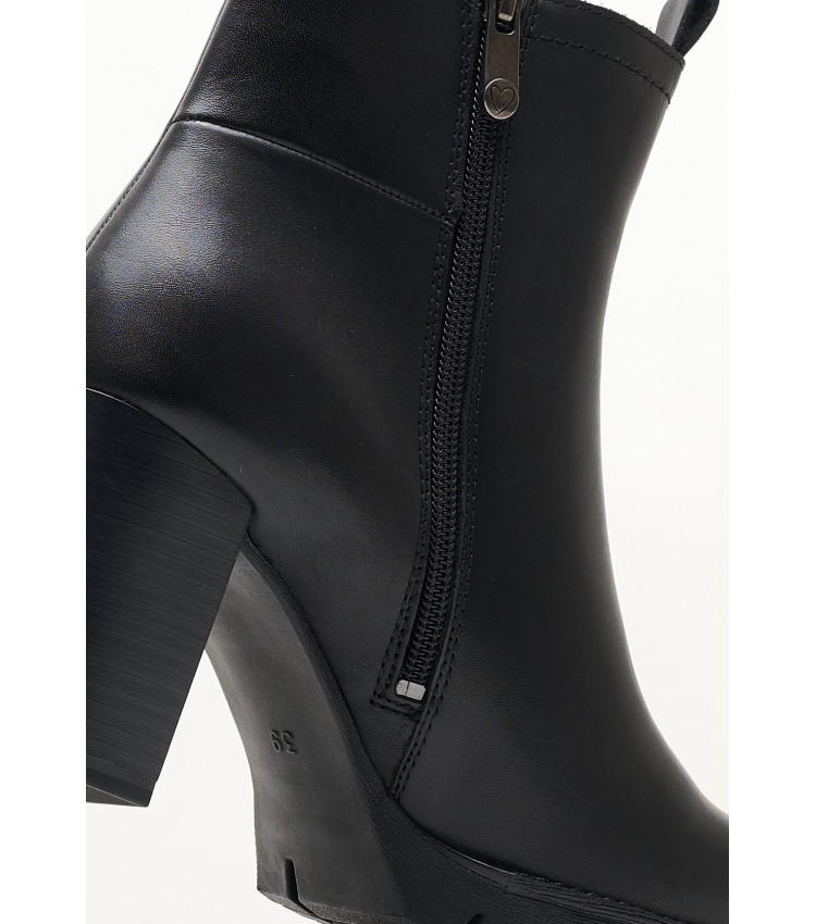 Women Boots 25447.24 Black Leather Marco Tozzi