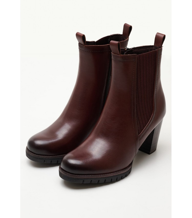 Women Boots 25447.24 Brown Leather Marco Tozzi