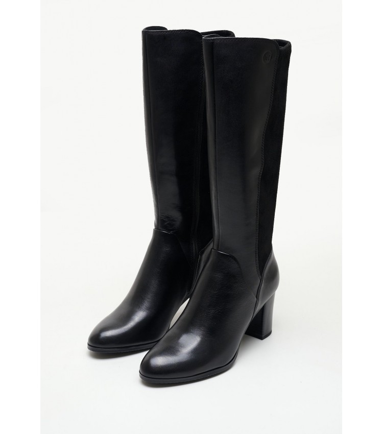 Women Boots 25519 Black Leather Caprice