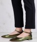 Women Balerinas 25079 Green Leather Pedro Miralles