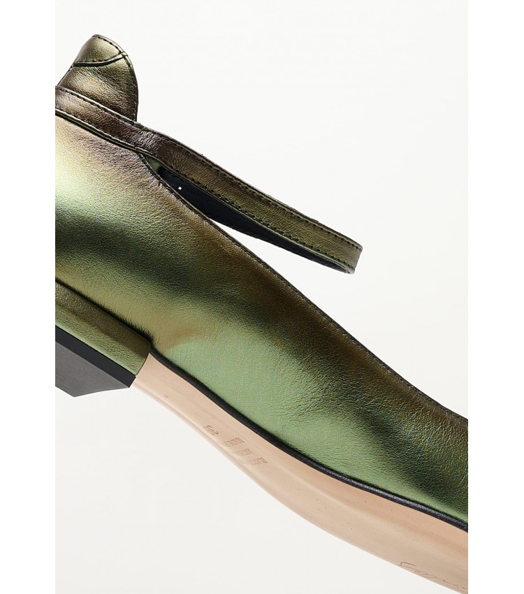 Women Balerinas 25079 Green Leather Pedro Miralles