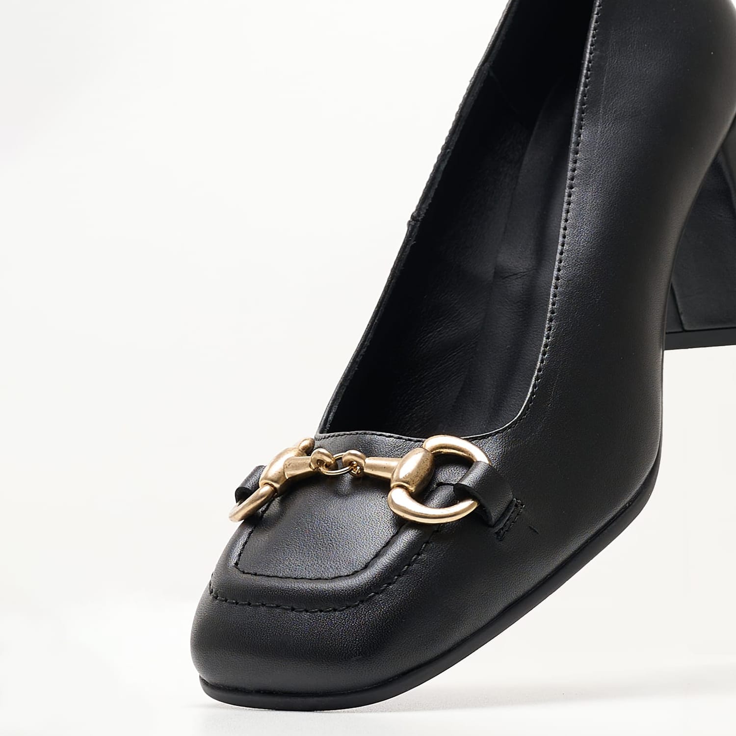 Γυναικείες Γόβες & Peeptoes Χαμηλές 25452 Μαύρο Δέρμα Pedro Miralles