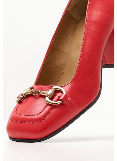 Women Pumps & Peeptoes Low 25452 Red Leather Pedro Miralles