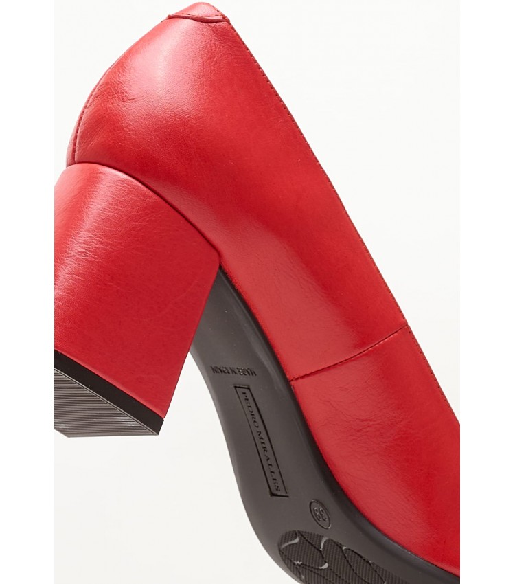 Women Pumps & Peeptoes Low 25452 Red Leather Pedro Miralles