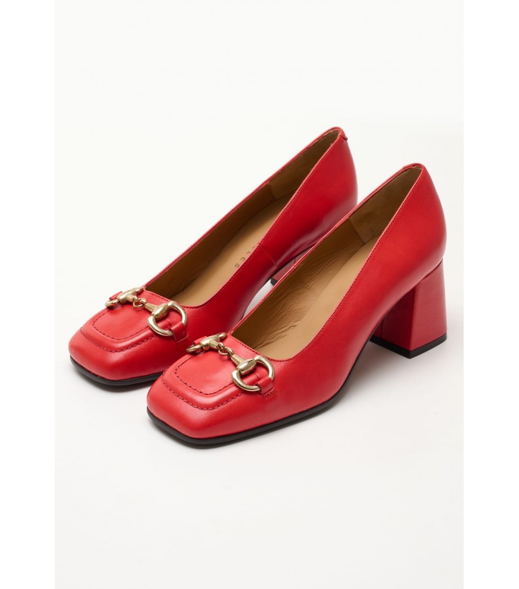 Women Pumps & Peeptoes Low 25452 Red Leather Pedro Miralles