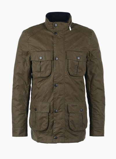 Men Jackets Classic.Beaufort.Ν Olive Cotton Barbour