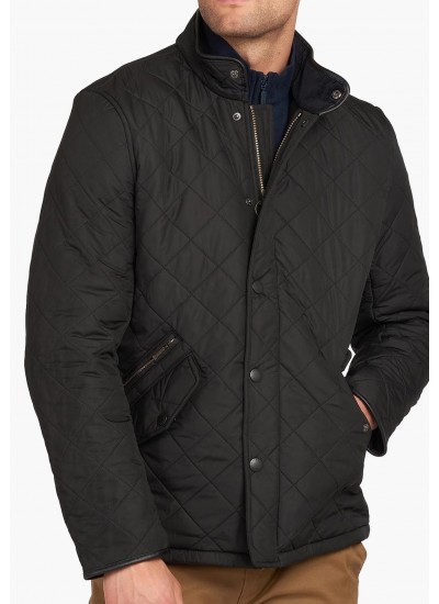 Men Jackets Powell Black Polyester Barbour