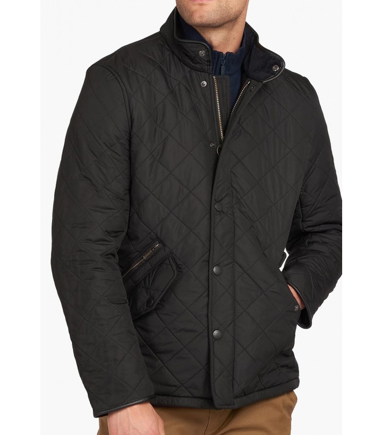 Men Jackets Powell Black Polyester Barbour