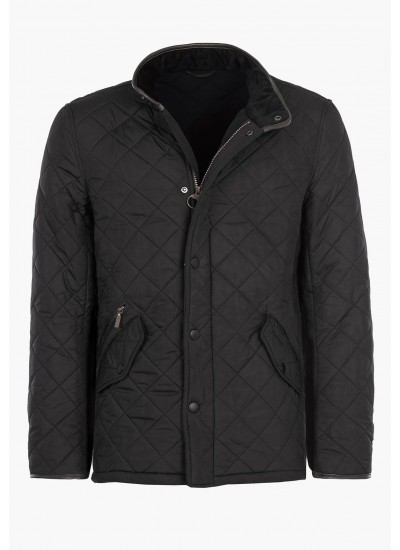 Men Jackets Powell Black Polyester Barbour