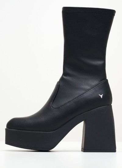 Women Boots Baddest Black Leather Windsor Smith