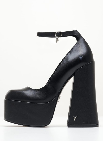 Women Pumps & Peeptoes High Dizzy Black Leather Windsor Smith