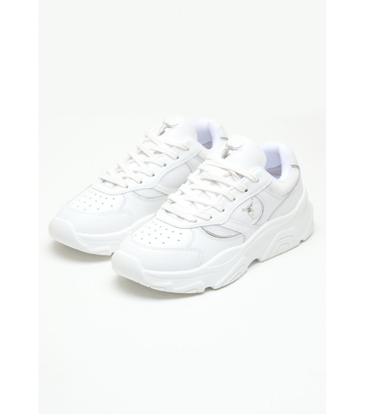 Women Casual Shoes Ghosted.Slv White Leather Windsor Smith