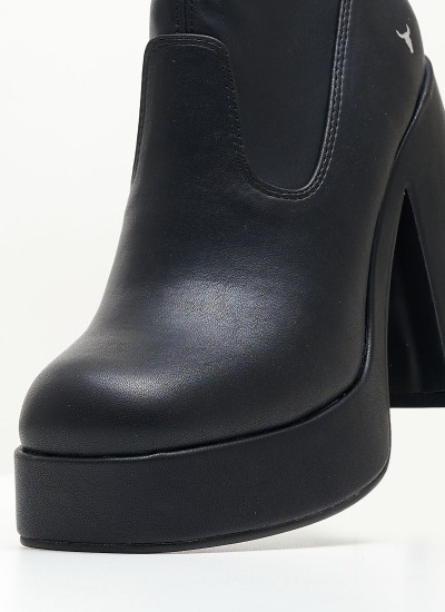 Women Boots Hidden Black Leather Windsor Smith