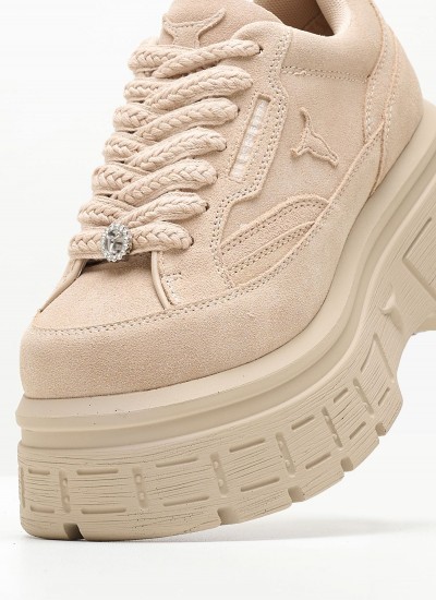 Women Casual Shoes Bold.Mix White Leather Calvin Klein