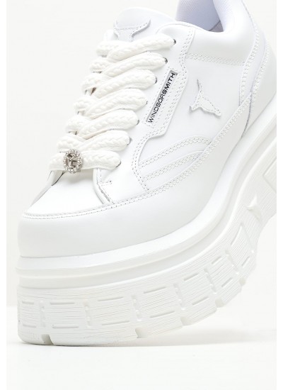 Women Casual Shoes Swerve White Leather Windsor Smith