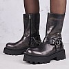 Women Boots Thrilling.Pew Grey Leather Windsor Smith