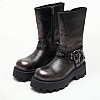 Women Boots Thrilling.Pew Grey Leather Windsor Smith