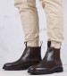 Men Boots Chelsea.Polaris Brown Leather Sebago