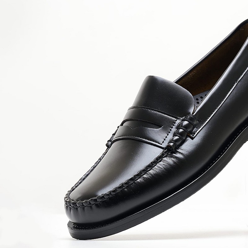 Men Moccasins Classic.Dan Black Leather Sebago