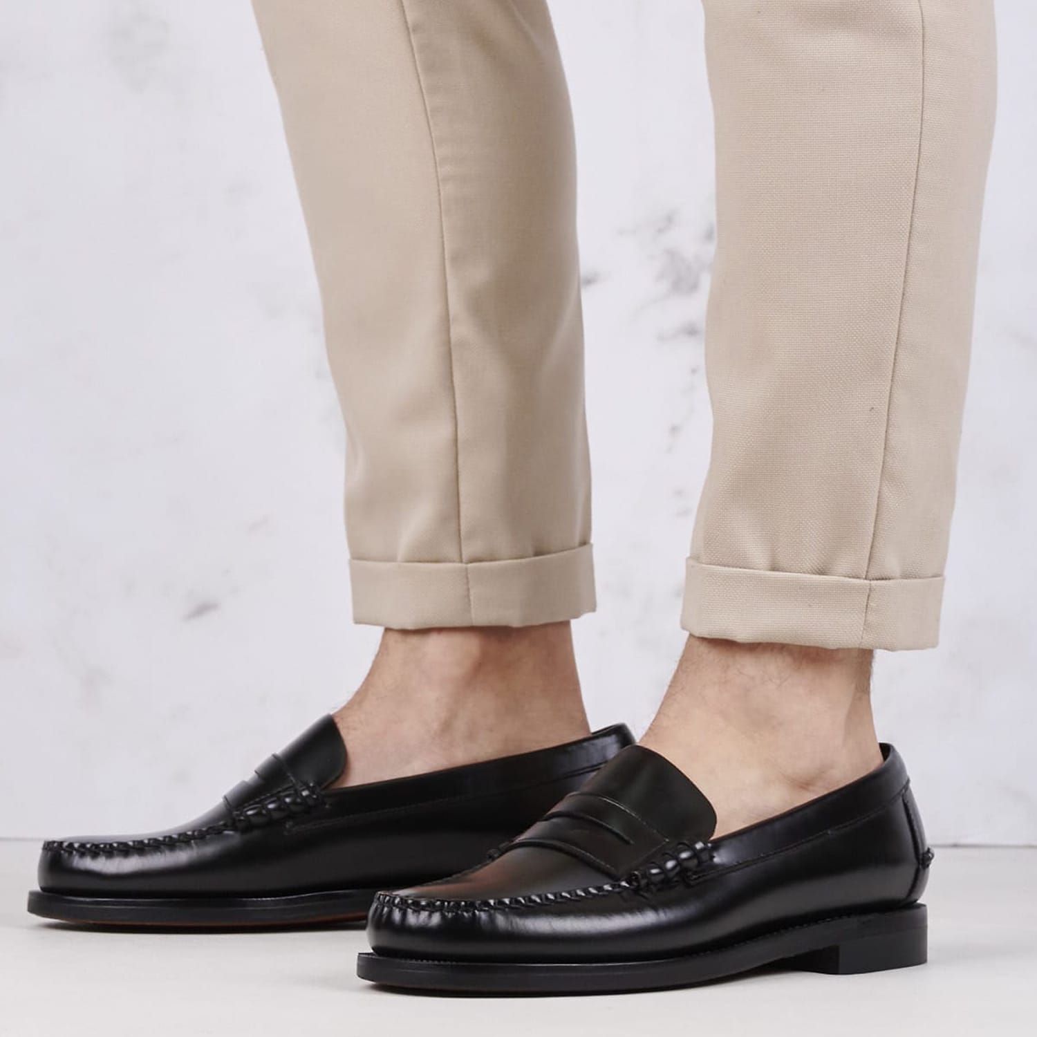 Ανδρικά Μοκασίνια Classic.Dan Μαύρο Δέρμα Sebago Ανδρικά Μοκασίνια Classic.Dan Μαύρο Δέρμα Sebago
