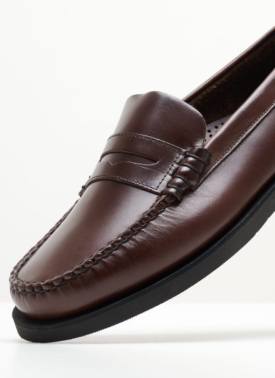 Ανδρικά Μοκασίνια R6711 Μαύρο Δέρμα Boss shoes