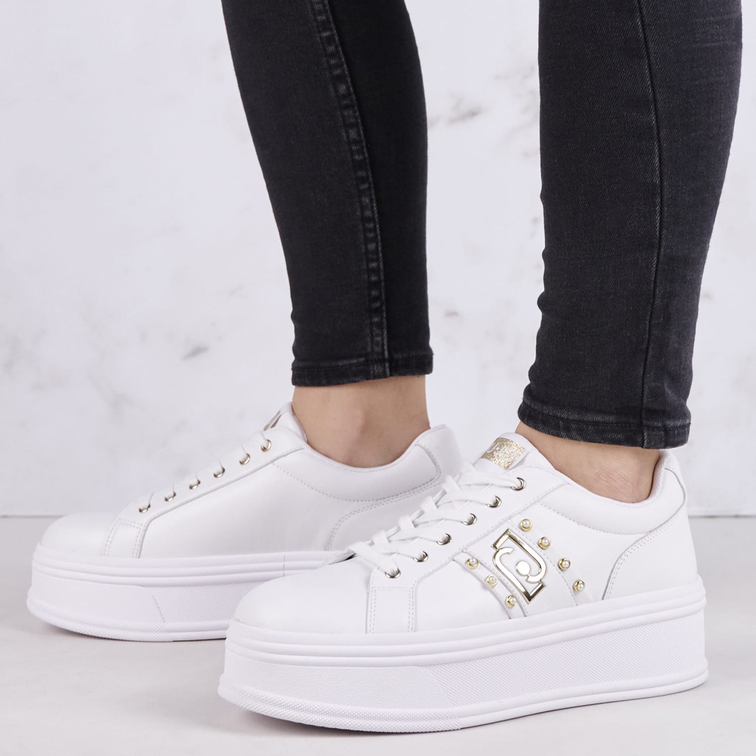 Γυναικεία Παπούτσια Casual Selma.04 Άσπρο Δέρμα Liu Jo Γυναικεία Παπούτσια Casual Selma.04 Άσπρο Δέρμα Liu Jo