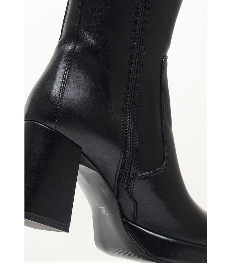 Women Boots 2Bea200 Black Leather Dei Colli