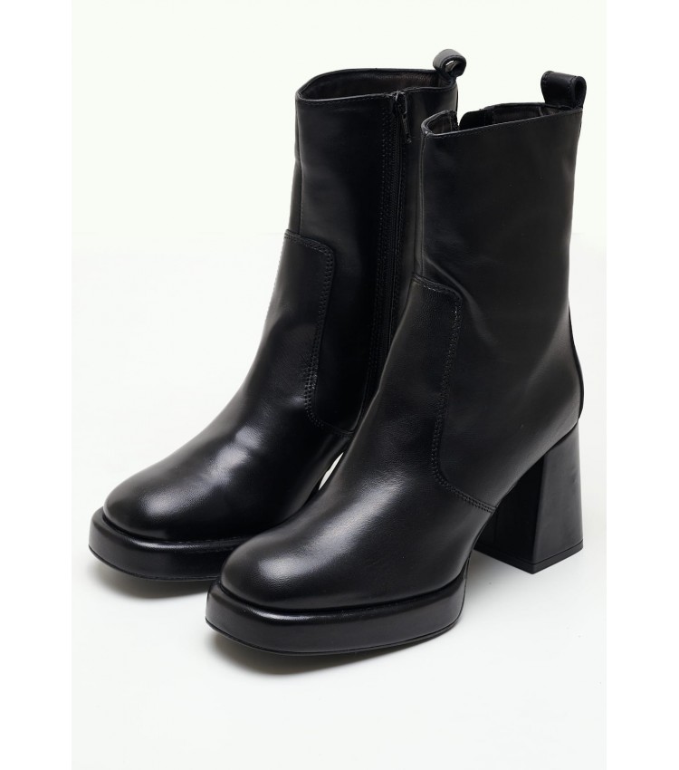 Women Boots 2Bea200 Black Leather Dei Colli