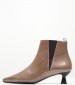 Women Boots Elba14 Taupe Patent Leather Desiree