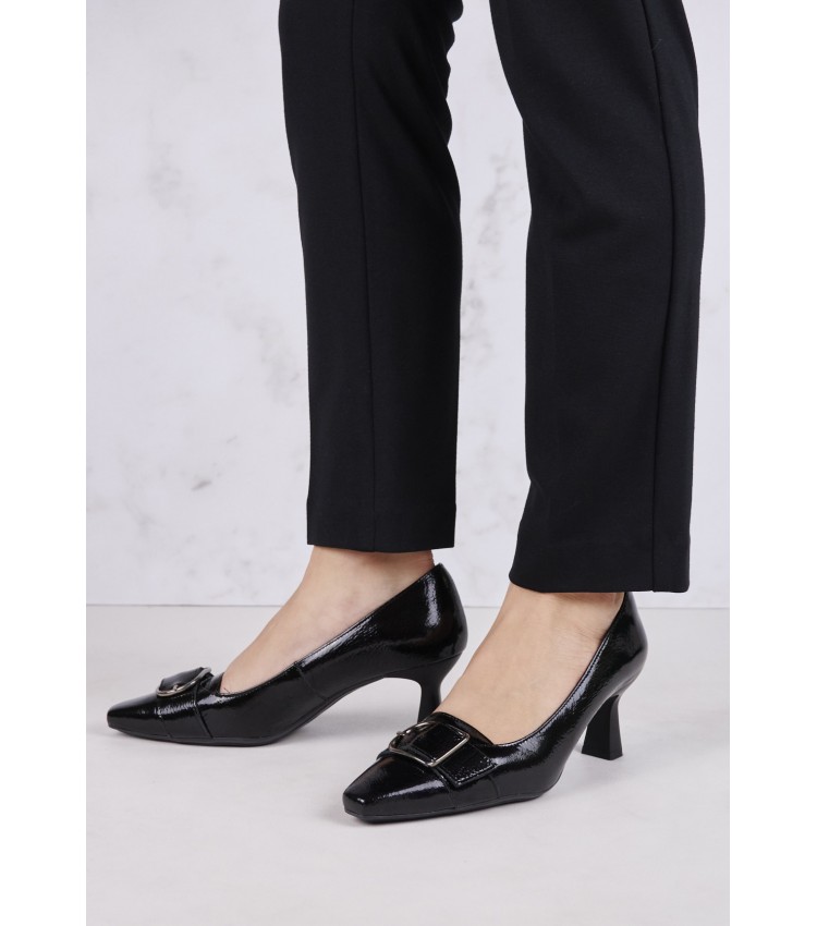 Women Pumps & Peeptoes Low Elby6 Black Patent Leather Desiree