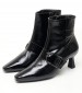 Women Boots Elby7 Black Patent Leather Desiree