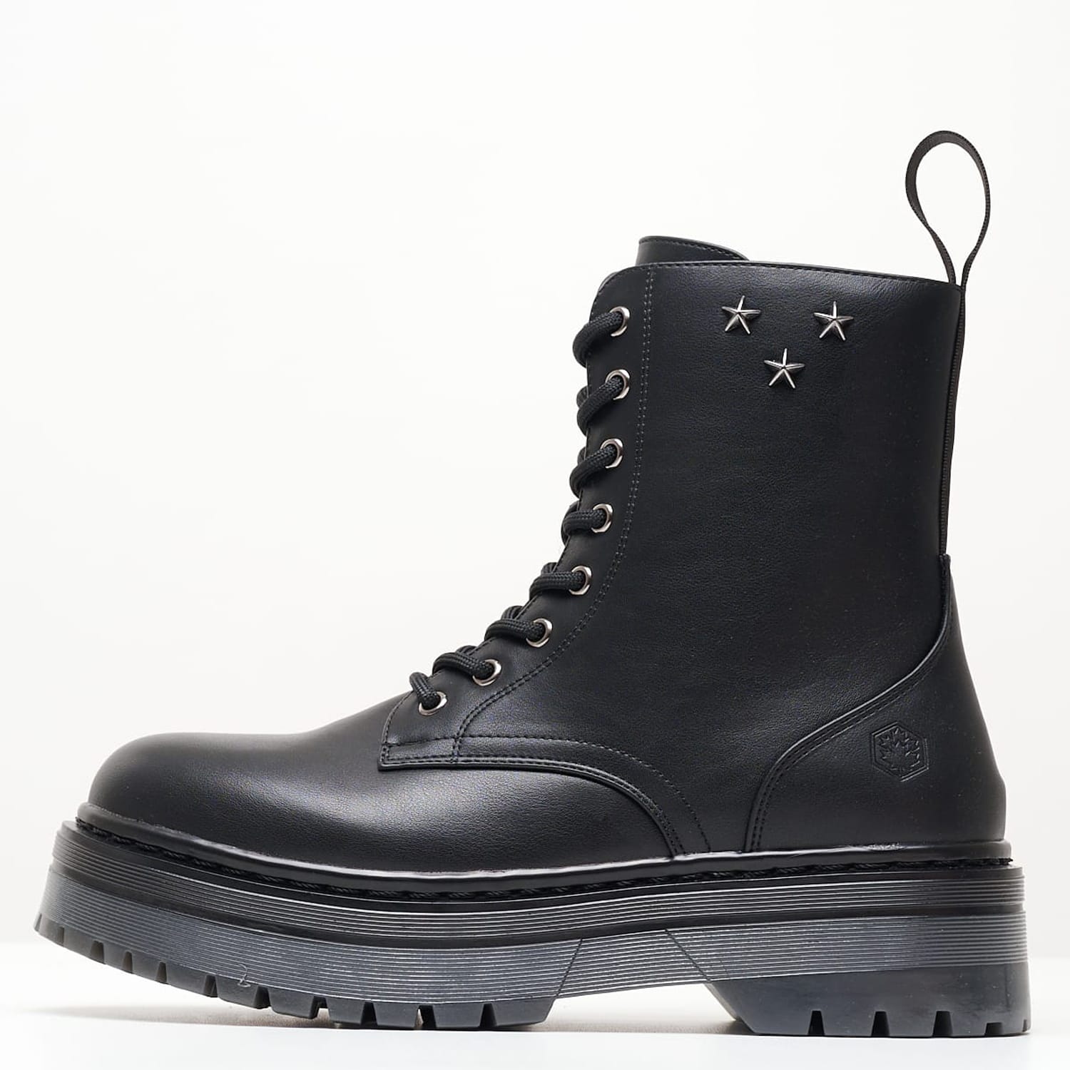 Γυναικεία Μποτάκια Elyse.Kombat Μαύρο ECOleather Lumberjack