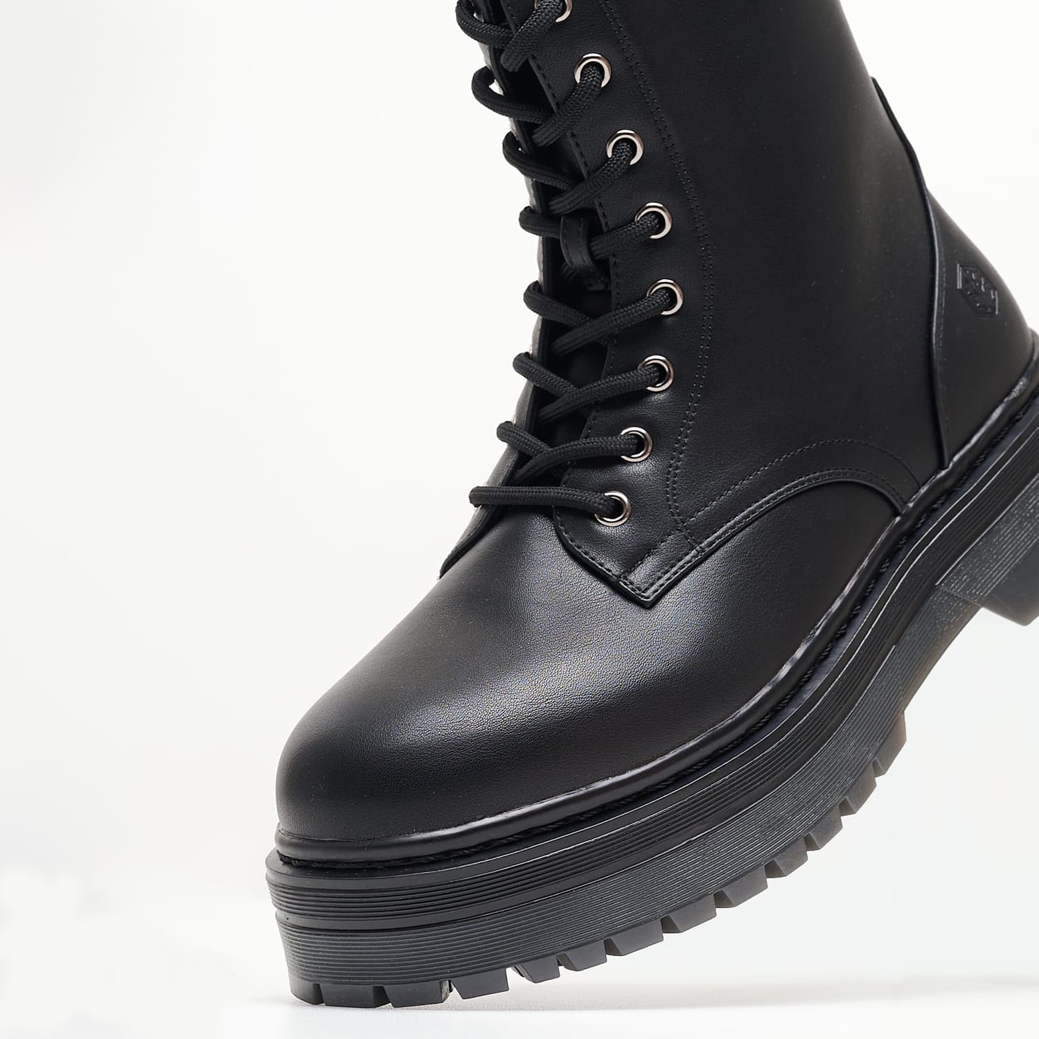 Γυναικεία Μποτάκια Elyse.Kombat Μαύρο ECOleather Lumberjack