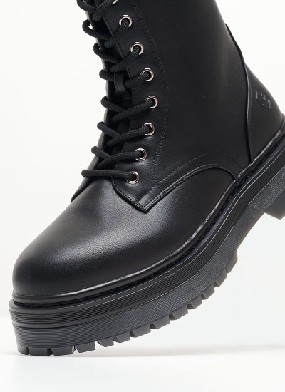 Women Boots Elyse.Kombat Black ECOleather Lumberjack