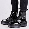 Γυναικεία Μποτάκια Elyse.Komb Μαύρο ECOleather Lumberjack Γυναικεία Μποτάκια Elyse.Komb Μαύρο ECOleather Lumberjack