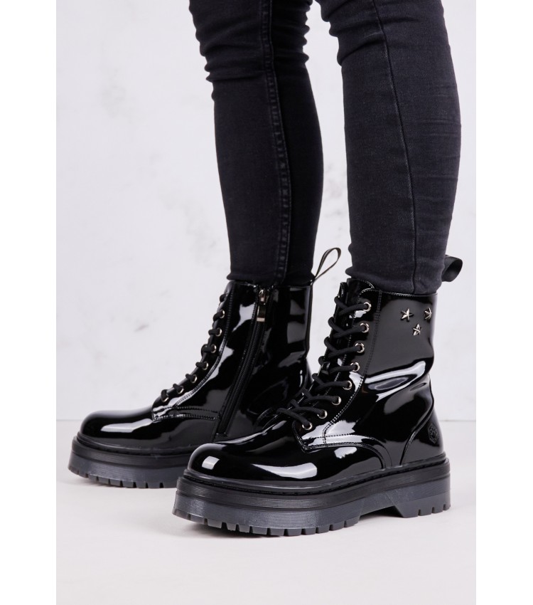 Women Boots Elyse.Komb Black ECOleather Lumberjack