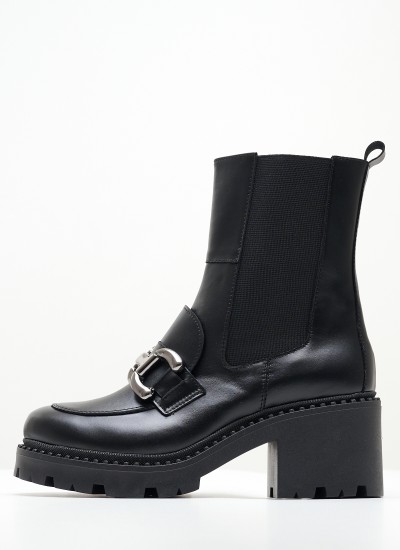 Γυναικεία Flats K4.135 Μαύρο Δέρμα Makis Kotris