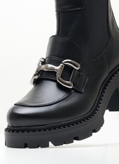 Γυναικεία Flats K4.135 Μαύρο Δέρμα Makis Kotris